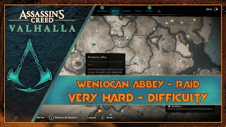 Wenlocan Abbey  Raid  AC Valhalla  Very Hard  Difficulty  RTX 2070 [upl. by Vivienne824]