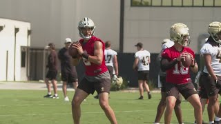 Kubiak begins work at Saints rookie minicamp [upl. by Ahsael]