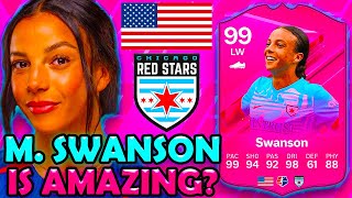 HOW GOOD IS 99 FUTTIES MALLORY SWANSON IN FC 24 [upl. by Enirehtac295]