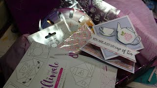 Crafters Companion Ultimate Cardmaking Compendium Autoship 4 Time for Tea Review Tutorial [upl. by Ralyt]