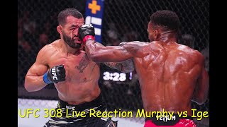 UFC 308 Live Reaction Murphy vs Ige [upl. by Tutto]