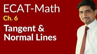 ECAT Maths Lecture Series 2nd Year Maths lec 9 Tangent amp Normal Lines Ch 20 [upl. by Afrikah]