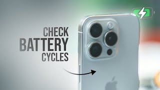 How to Check iPhone Battery Cycle Count tutorial [upl. by Ynaittirb]