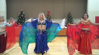 Elianae with Bellydancers  Shimmy Queens  Holiday Recital in Omaha  2023 [upl. by Avaria]