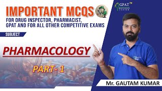 Pharmacology Model Paper1  GPAT NIPER Pharmacist DI Exam Practice Questions pharmacology mcq [upl. by Oilime399]