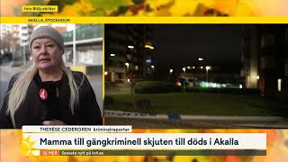 Kvinna skjuten till döds i norra Stockholm ”Granne hittade henne”  Nyhetsmorgon  TV4 amp TV4 Play [upl. by Farica]