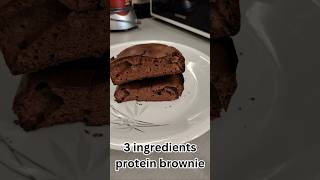 3 ingredients protein brownie recipe shorts [upl. by Nylime]