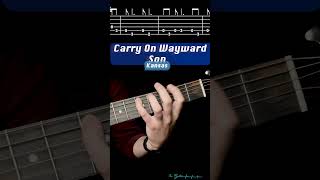 Carry On Wayward Son  Kansas  INTRO RIFF TABS Tutorial  Dr Guitar [upl. by Orr]