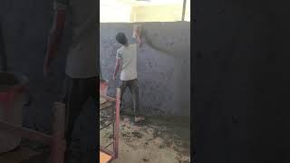 Fast plastering by mistry plaster building plasterwork construct kon hardwork labour school [upl. by Condon]