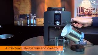 KRUPS XL2000 Milk Frother with 3 Settings Cappuccino Caffe Latte amp Hot Milk [upl. by Thadeus]