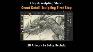 ZBrush Sculpting Stencil Map Using Spotlight SHORT [upl. by Obed]