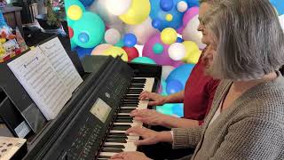 Diane Vermeersch and Heidi Warrington  Bubblegum Rag  D Alexander piano duet [upl. by Yereffej]