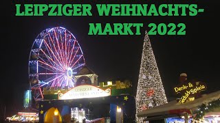 Leipziger Weihnachtsmarkt 2022 Von Marktständen leuchtenden Tieren Riesenrad und Märchenwald [upl. by Ernest]