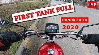 FIRST TANK FULL HONDA CD 70cc MOTORBIKE MODEL 2020 [upl. by Kcirddet]