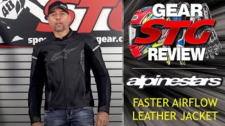 Alpinestars Faster Airflow Leather Jacket  Sportbike Track Gear [upl. by Joscelin]