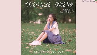 彣蔚 Wen Wei  teenage dream LYRICS [upl. by Atnwahsal]