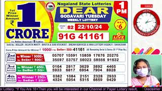 NAGALAND DEAR LOTTERY SAMBAD MORNING 1 PM RESULT TODAY 22102024 LOTTERY RESULT [upl. by Ace899]