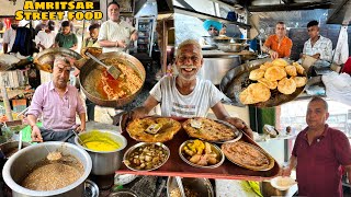 Amritsar Best Street Food  Desi Ghee Street Food In Amritsar  Street Food Near Golden Temple [upl. by Eenaffit]