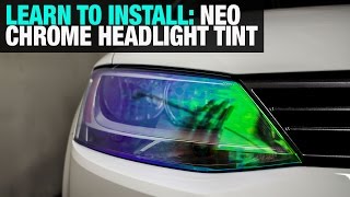 How To Install Neo Chrome Headlight Tint Film quotDIYquot [upl. by Adnuahs]