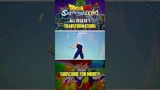 Vegetas All Transformations in Dragon Ball Sparkling Zero 🔥 [upl. by Steffen]