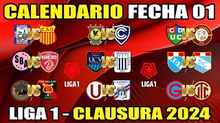 Fecha 01  Torneo Clausura  Liga 1 PERÚ 2024 ⚽ Fecha y Hora  Fixture [upl. by Syck412]