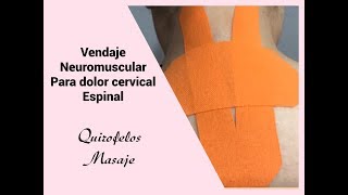 KINESIOTAPE PARA DOLOR CERVICAL ESPINAL [upl. by Carma]