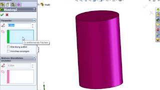 SolidWorks Wandung Deutsche German [upl. by Helman]