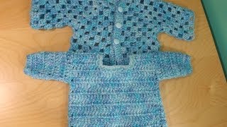 Crochet abrigo o suéter para bebé parte 2  con Ruby Stedman [upl. by Ahaelam25]