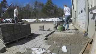 Permeable Paver Garage Pad Construction Time Lapse [upl. by Wenda]