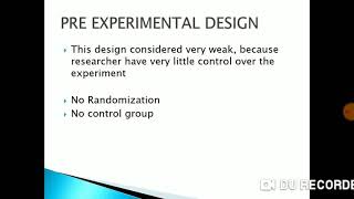 Pre experimental research design [upl. by Nassir]