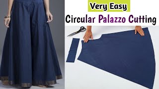 Very Easy Circular Palazzo Pant Cutting and StitchingPlazo Cutting For BeginnersStyle by Radhika [upl. by Scarlett]