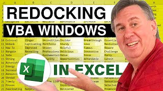 Excel  Learn How to Redock the Properties Window in VBA  Excel Tutorial  Episode 601 [upl. by Okiron264]