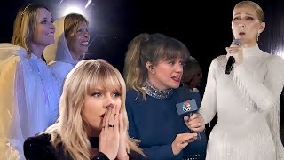 Celebs React To Celine Dions Comeback Olympics PerformanceTaylor Swift Kelly Clarkson Hoda [upl. by Ahsemat560]