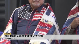 Three local veterans honored at Simpsonville Veterans Day presentation [upl. by Yrian]