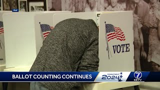 Ballot counting continues in Douglas Pottawattamie counties [upl. by Kusin]