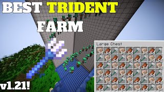 Minecraft 121 Trident Farm  Best Design [upl. by Thorncombe308]