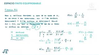 Probabilidad clásica Espacio finito equiprobable [upl. by Ahselyt]