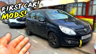 TOP MODS TO DO TO YOUR FIRST CAR Vauxhall Corsa [upl. by Alejo552]