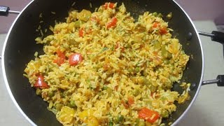 बचे हुए चावल का तवा पुलाव  Tawa Pulao Recipe in Hindi [upl. by Evangelin]