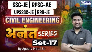 Civil Engineering for SSC JERRB JE  MCQs Practice Set 17  By Apoorv Mittal Sir  KGS Engineers [upl. by Illyes]