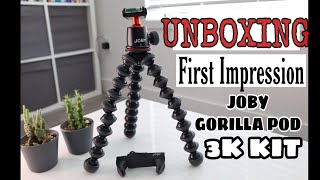 UNBOXING  First Impression  Joby Gorillapod 3K Kit Smart [upl. by Omrellug368]