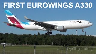 ✈ FIRST EUROWINGS A330  Landing At Hamburg Airport [upl. by Leontine]