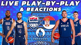 Serbia vs USA Mens Basketball  Live PlayByPlay amp Reactions [upl. by Ahseenal987]