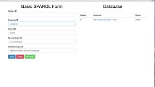 SPARQLbased Data Entry Form deployed as Single Page App [upl. by Sisi371]