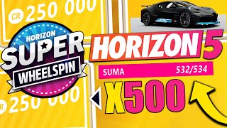 LOSUJEMY 500 SUPER WHEELSPINÓW 😱 1500 NAGRÓD I PRAWIE PEŁEN GARAŻ 😍 FORZA HORIZON 5 PL [upl. by Eiger]