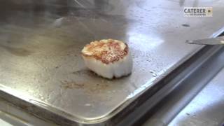 Northcotes Nigel Haworth demos a nice little scallop dish [upl. by Yhtac741]