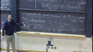 Lec 20 Path independence and conservative fields  MIT 1802 Multivariable Calculus Fall 2007 [upl. by Osanna921]