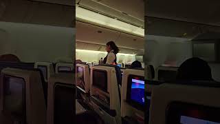 KLM Stewardess  Service on board klm service food stewardess flight [upl. by Ahsakal]