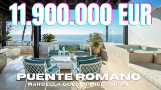 HAMPTONS STYLE Beachfront Luxury Apartment Puente Romano Marbella [upl. by Sheply]