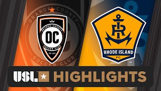 9142024  Orange County SC vs Rhode Island FC  Game Highlights [upl. by Niall]